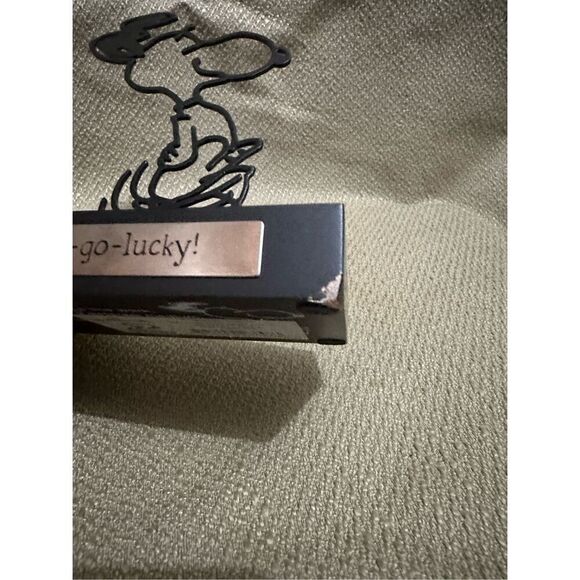 Snoopy Happy Go Lucky Peanuts Hallmark Metal Line Art Collectible Figure 5.5” - Picture 4 of 10